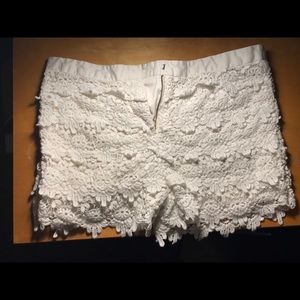 White Lacey shorts size 10